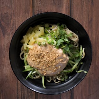 D-3 Peanut Butter Noodles with diced Pineapple (花生酱拌面)